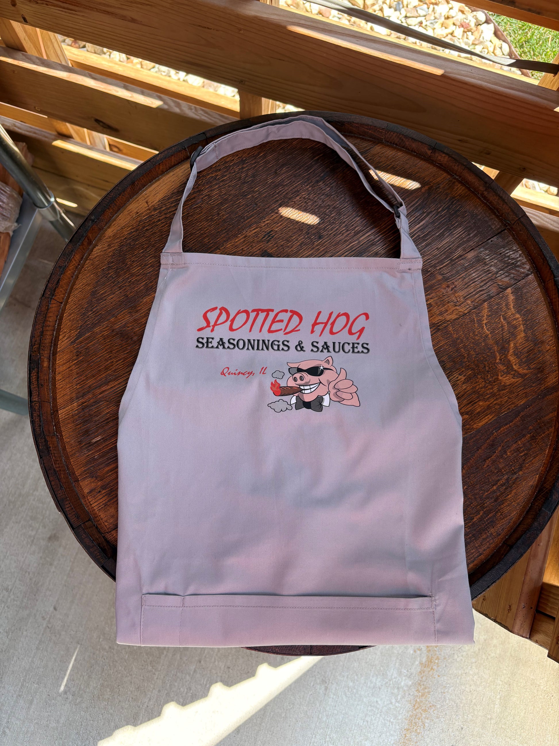 Spotted Hog Apron - Gray