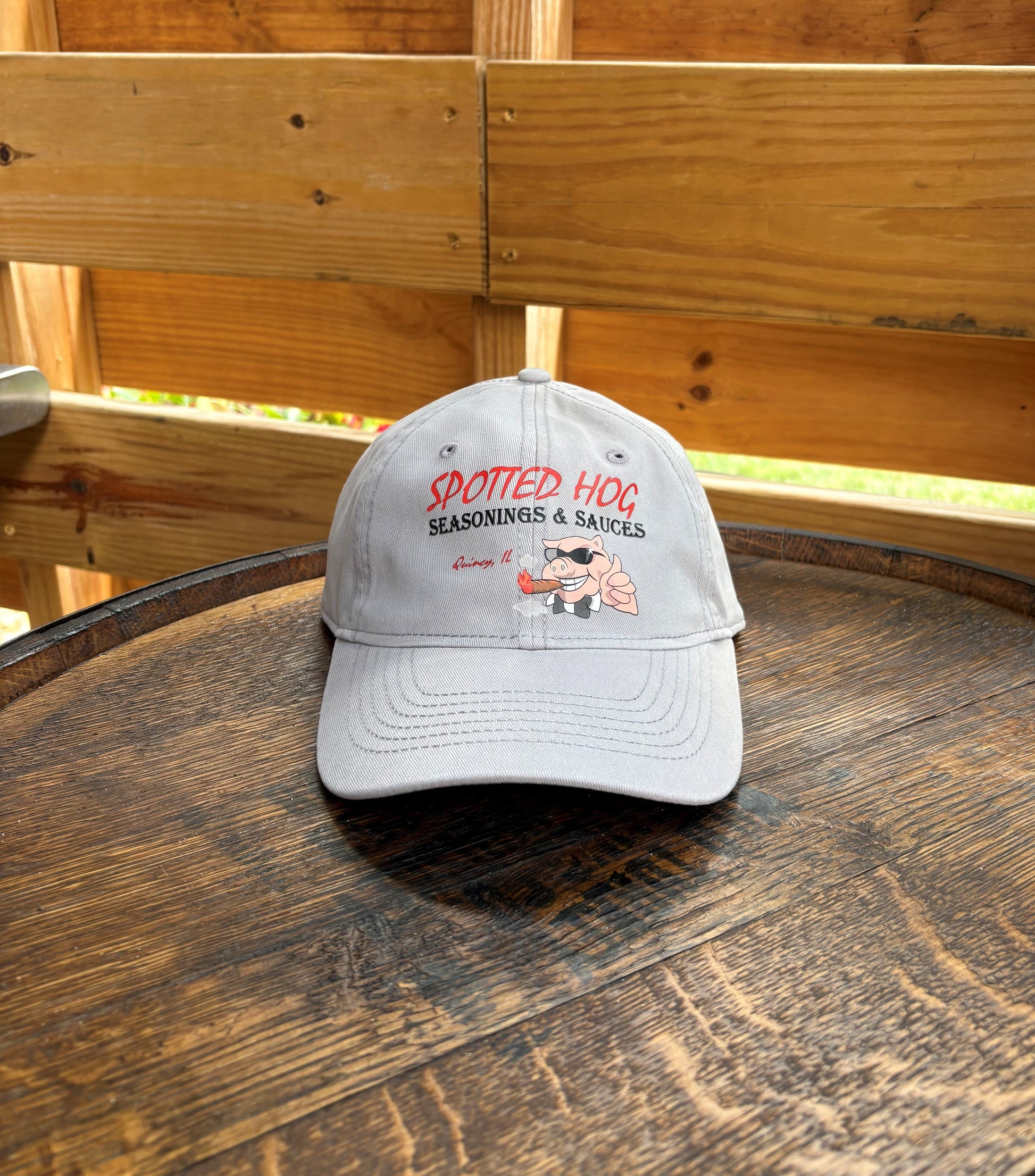 Spotted Hog Hat - Gray