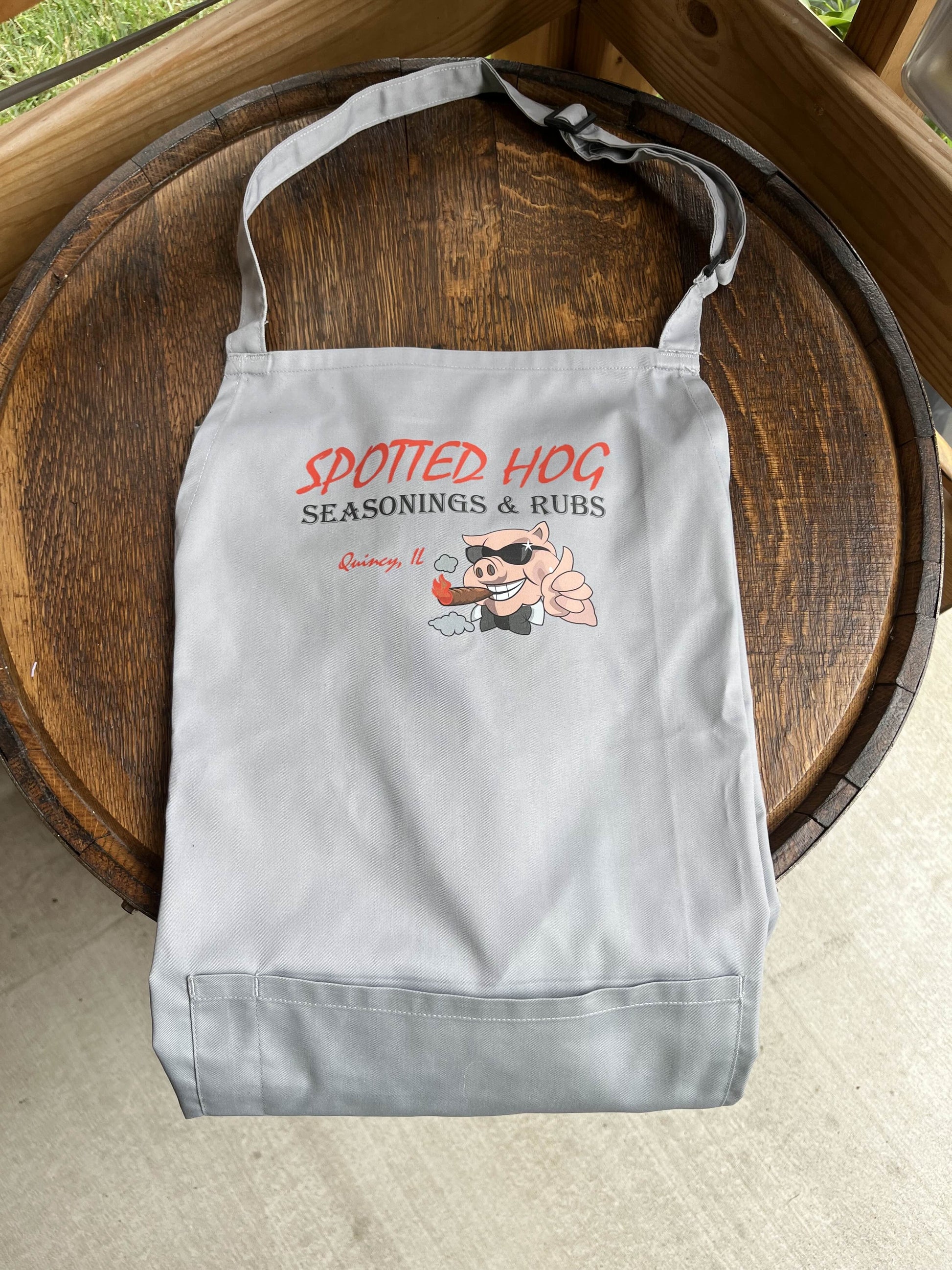 Spotted Hog Apron - Grey