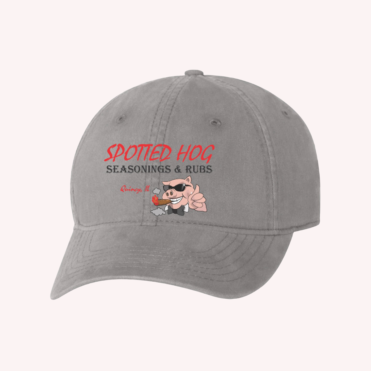 Spotted Hog Hat - Grey