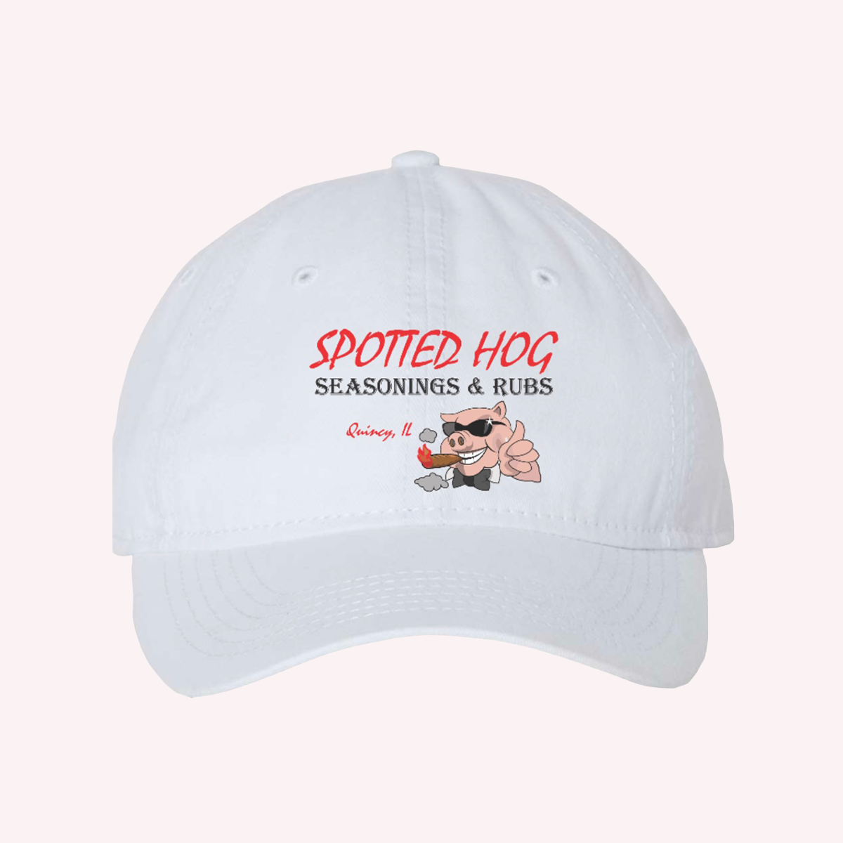 Spotted Hog Hat - White